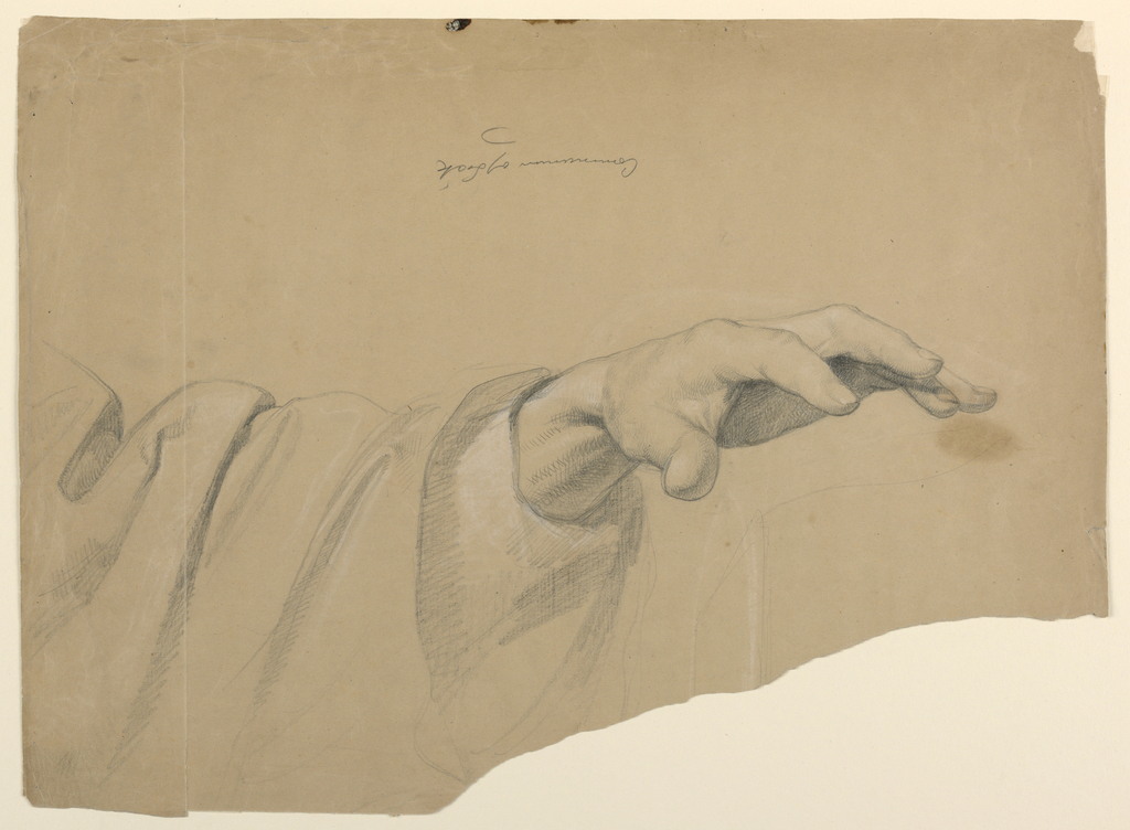 Drawing, Study of Left Hand for "Communion of the Sick"