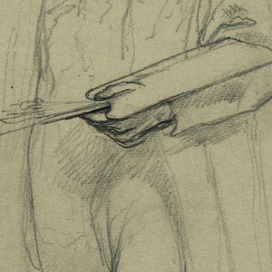 Drawing, Study for "Titian Showing, 1866