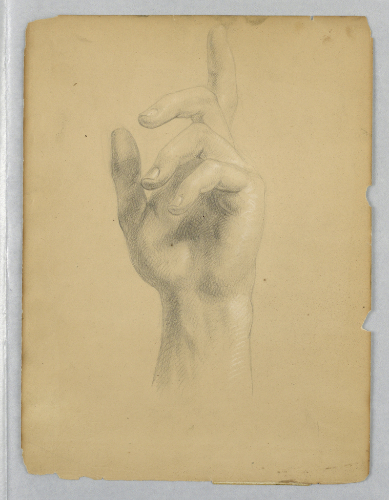 Drawing, Study of Angel's Hand for "Mercy's Dream"