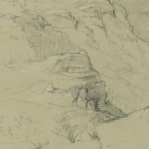 Drawing, Peak of Chocorna, Looking North