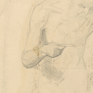 Drawing, Bearded Man Standing, 1852