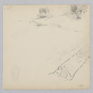 Drawing, Courtyard, 1880