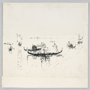 Drawing, View of Venice, Italy, 1880