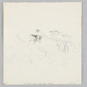 Drawing, Exterior Wall: Bay, Balcony, and Cornice (recto); Two figures and Unidentifed lines (verso), 1882
