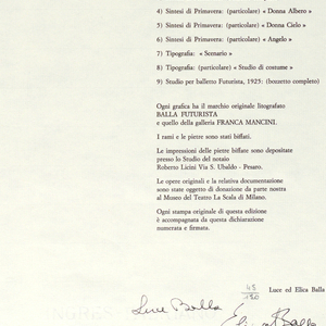 Print, Cover Sheet for "Fuochi d