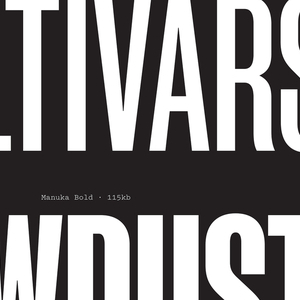 Specimen, Manuka typeface, 2014