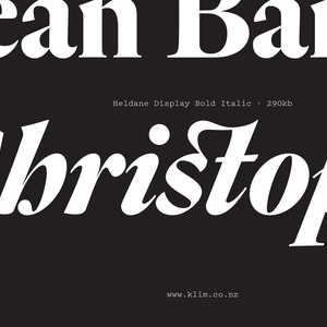 Specimen, Heldane typeface, 2014