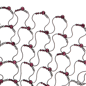 Drawing, Beaded Alphabet, A, 2015