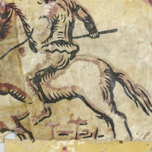 Bandbox Fragment, Wild Bull Hunt, 1820–50