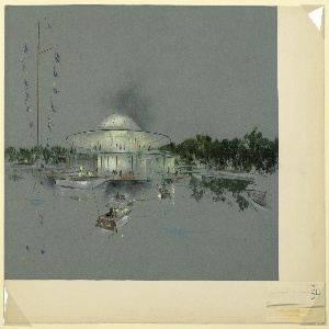 Drawing, Marina Dining Pavillion, ca. 1960s