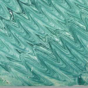 Drawing, Wiener Werkstatte (Vienna Workshop) Design for Decorated Paper:  Green ZigZag Pattern, early 20th century
