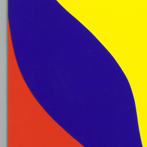 Screenprint, Red yellow blue abstract, 1969