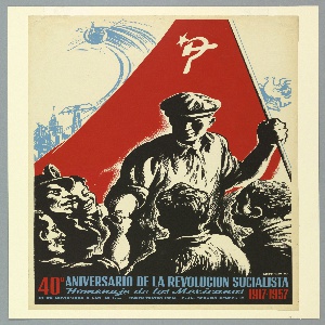 Poster, 40d Aniversario de la Revolucion Socialista, 1957