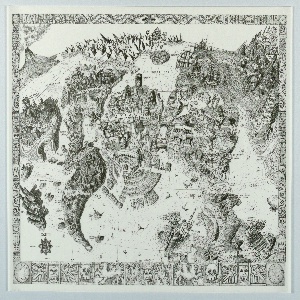 Poster, Map of Atlantis, the New World, etc.