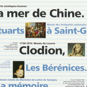 Poster, Exhibition: Réunion des Musées Nationaux, Printemps/été 1992, 1992