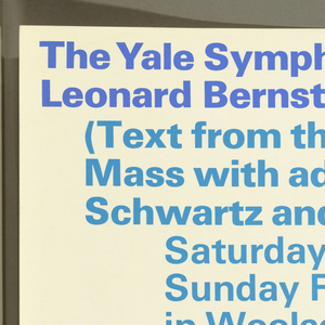 Poster, The Yale Symphony Orchestra Presents Leonard Bernstein