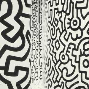Poster, Keith Haring in the Pop Shop, ca. 1983