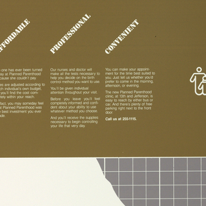 Poster, Planned Parenthood: Avoid Accidents, ca. 1977