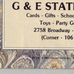 Shopping Bag, G&E Stationery: 75 Years of Caring, 1985