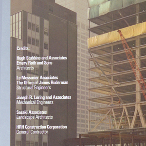 Poster, Citicorp Center 1 - Credits, 1975
