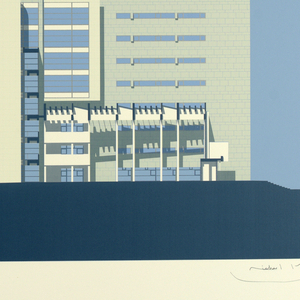 Print, Canal +, Paris: Northeast Elevation (afternoon), 1989
