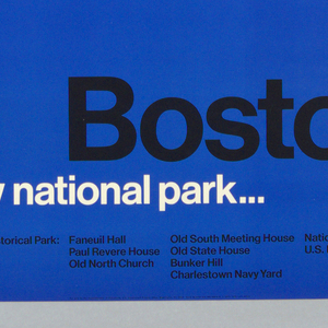Poster, Boston, A New National Park, 1975