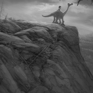 Concept Art, Spot, Arlo, and Pterodactyls, The Good Dinosaur, 2015