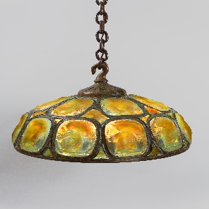 Chandelier, Turtleback Tile, ca. 1910
