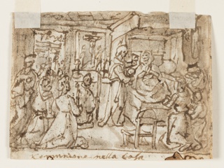 Drawing, Communion at Church