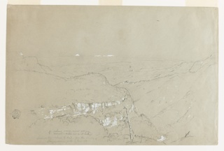 Drawing, Snowpeaks Tolima and Ruiz, from the Vicinity of Tequendama Falls, Colombia