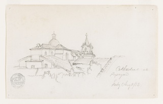 Drawing, Cathedral at Popayán, Colombia, August 5, 1853