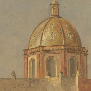 Drawing, Colombia or Ecuador, church roofs, 1853 or 1857