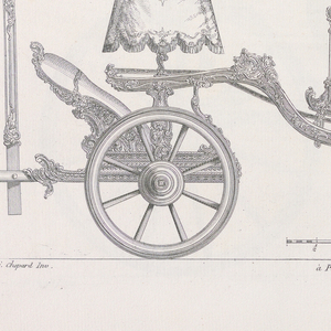 Bound Print, Plate 6, Calèche à Bancs (Horse-drawn Carriage with Benches), Modèles de Voitures Louis XV (Models of Louis XV Carriages), ca. 1750