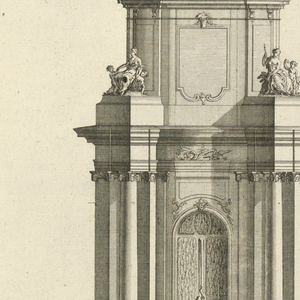 Print, Elevation and Plan for a Public Fountain, 1745