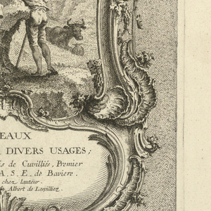 Print, Design for Cartouche with Large and Small Compartments, 1745