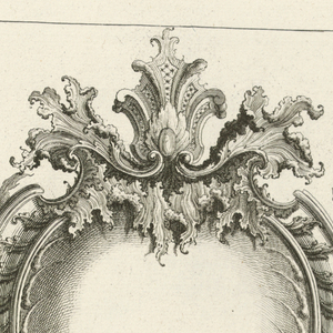 Bound Print, Cartouche with Mask, Livre de Cartouches Réguliers (Book of Regular Cartouches), 1738