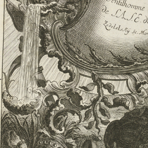 Bound Print, Cartouche with Mercury