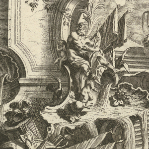 Print, Design for Fountain with a River God, 1745