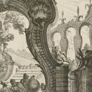 Print, Design for Fountain with Trelliswork Arches, 1745