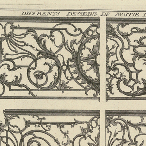Print, Diferents Desseins de Moitie de Balcons, 1745