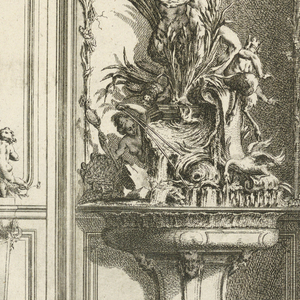 Print, Design for Wall Niche with a Fountain, 1745