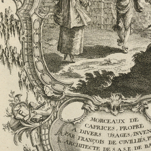 Print, Design for Cartouche with Large and Small Compartments, 1745