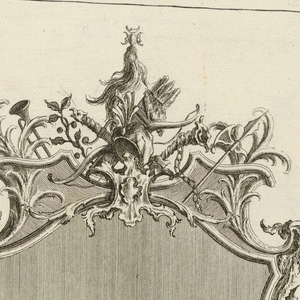 Bound Print, Frame with Trophy and Turkish Bonnet, Deuxième Livre de Cadres (Second Book of Frames), 1740–68