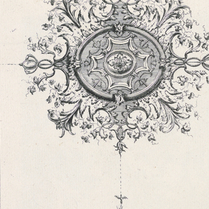 Bound Print, Quarter of a Ceiling, Livre de Plafonds (Book of Ceilings), 1740