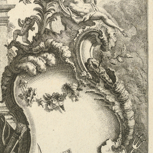 Print, Design for Fountain with Two Putti with a Fishing Net, 1745