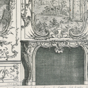 Bound Print, Wall with Painting and Chimneypiece, Livre de Lambris (Book of Wainscoting), 18th century