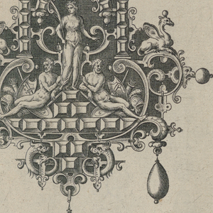 Print, Plate 8, from Monilium Bullarum Inauriumque Artificiocissimae Icones, Ioannis Collaert Opus Postremum (Designs for Necklaces, Pendants and Earrings of the Highest Skill, the Final Work by Joannis Collaert), 1581