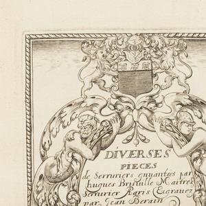 Print, Title page, from Diverses pièces de serruriers (Various Designs for Locksmiths), after 1663