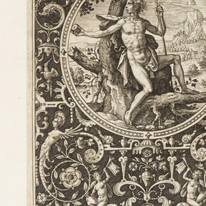 Print, Paris, plate from a suite of 6 ornamental designs with the Judgement of Paris, ca. 1690