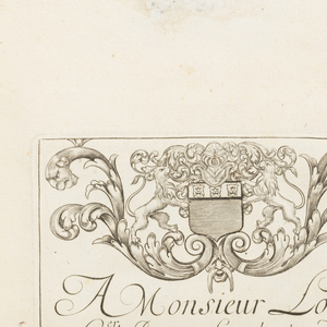 Print, Dedication page, from Diverses pièces de serruriers (Various Designs for Locksmiths), after 1662